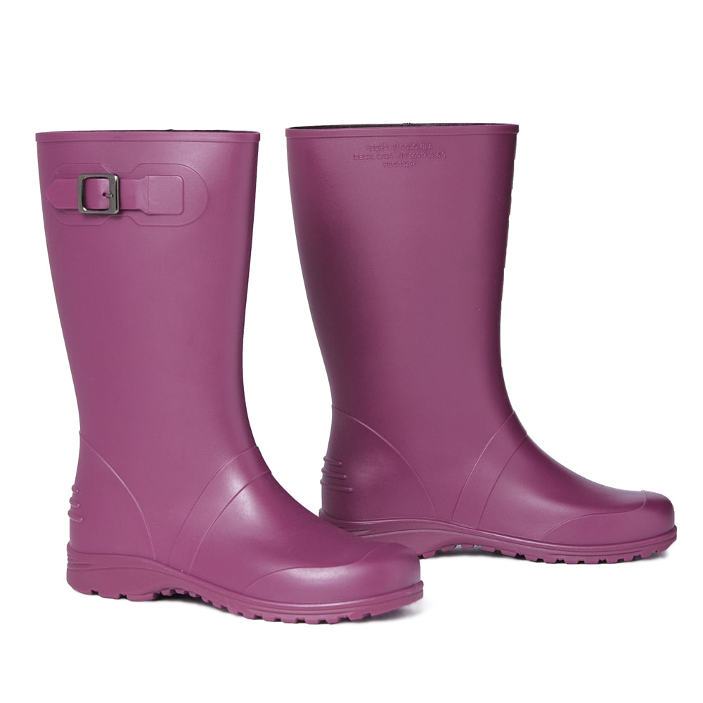 Bota de lluvia impermeable mujer fucsia Ginna