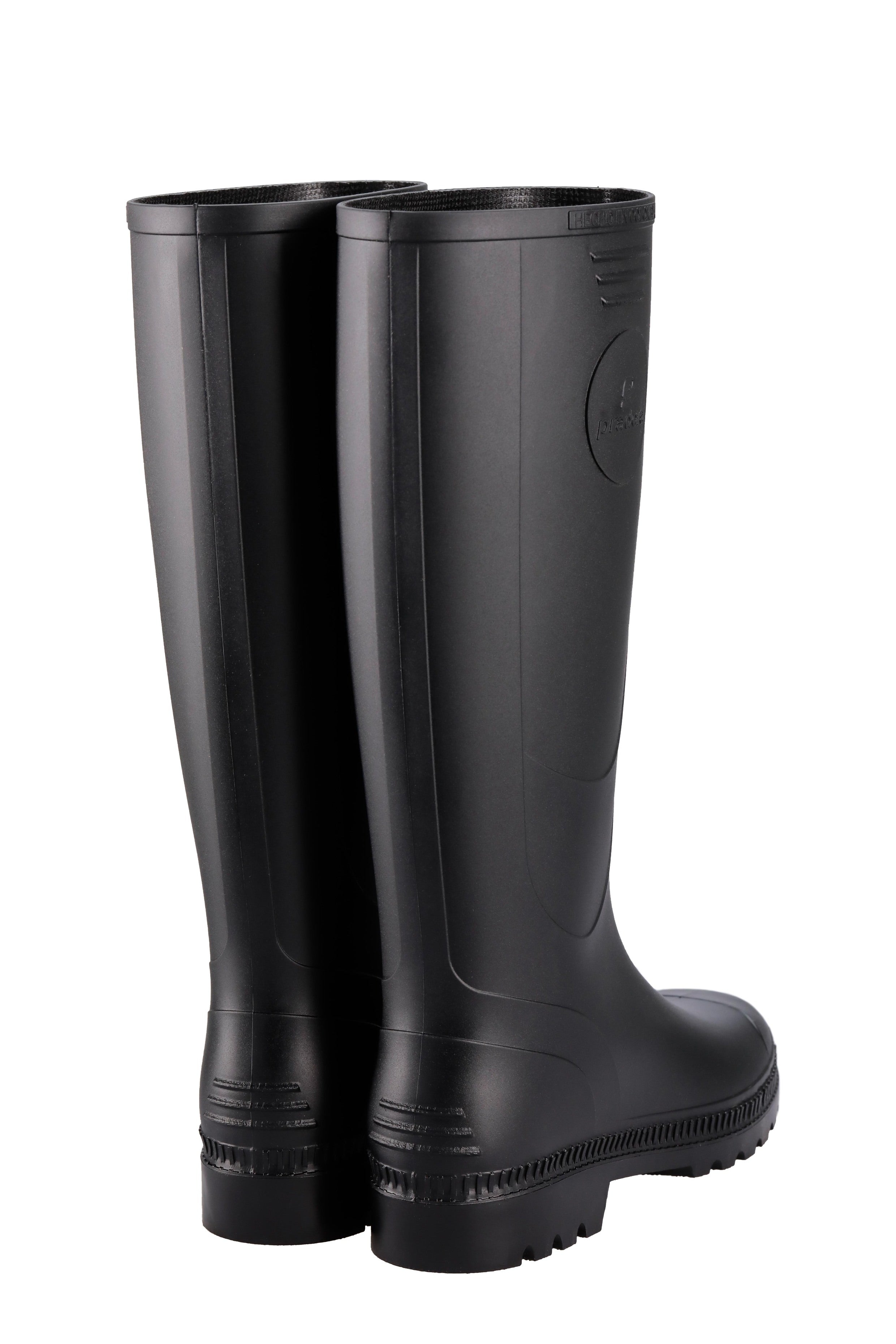 Bota de lluvia impermeable hombre negro Pradera