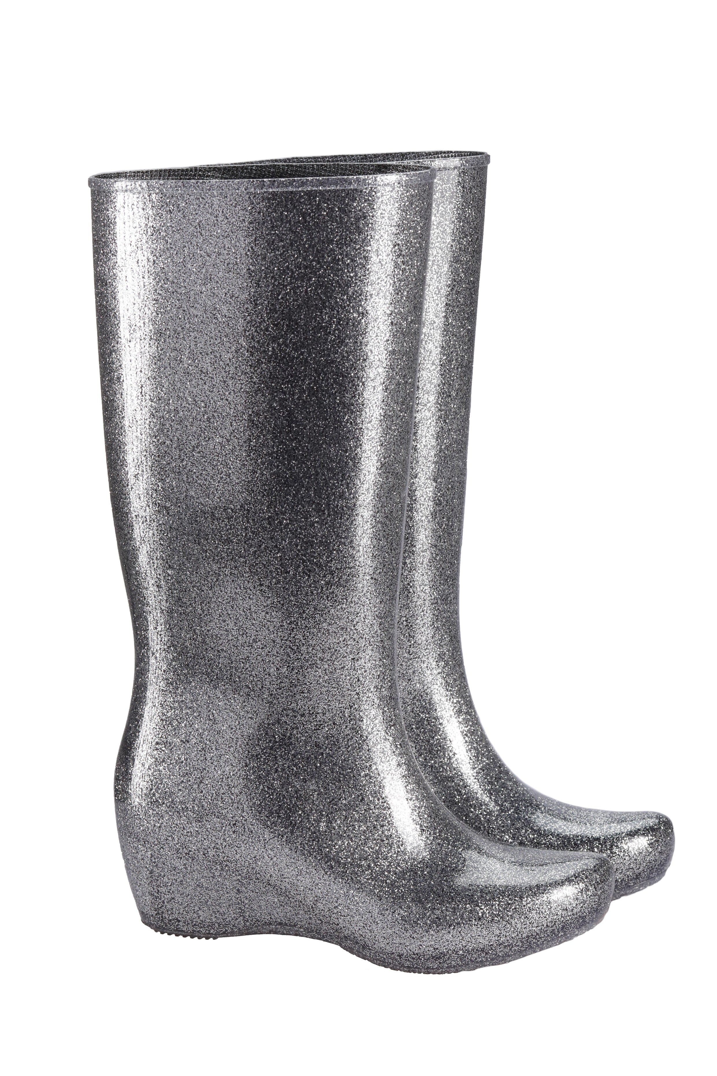 Bota de lluvia impermeable mujer silver Giulia