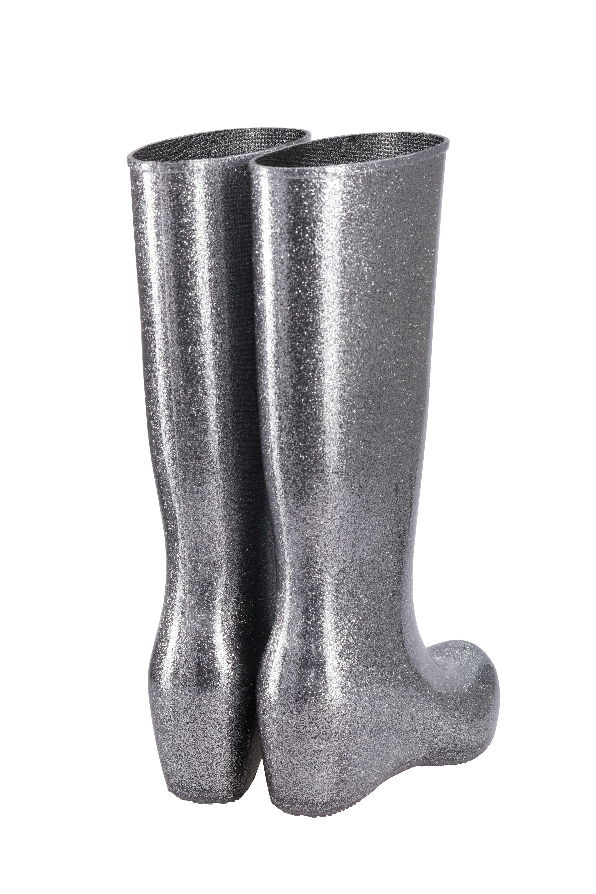 Bota de lluvia impermeable mujer silver Giulia