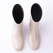 Bota de lluvia impermeable mujer beige Melissa