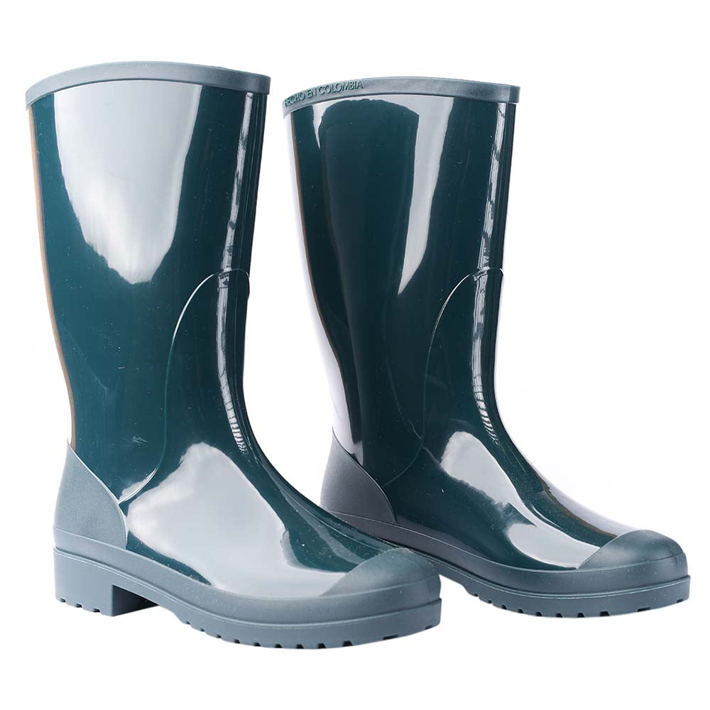Bota de lluvia impermeable mujer verde carina