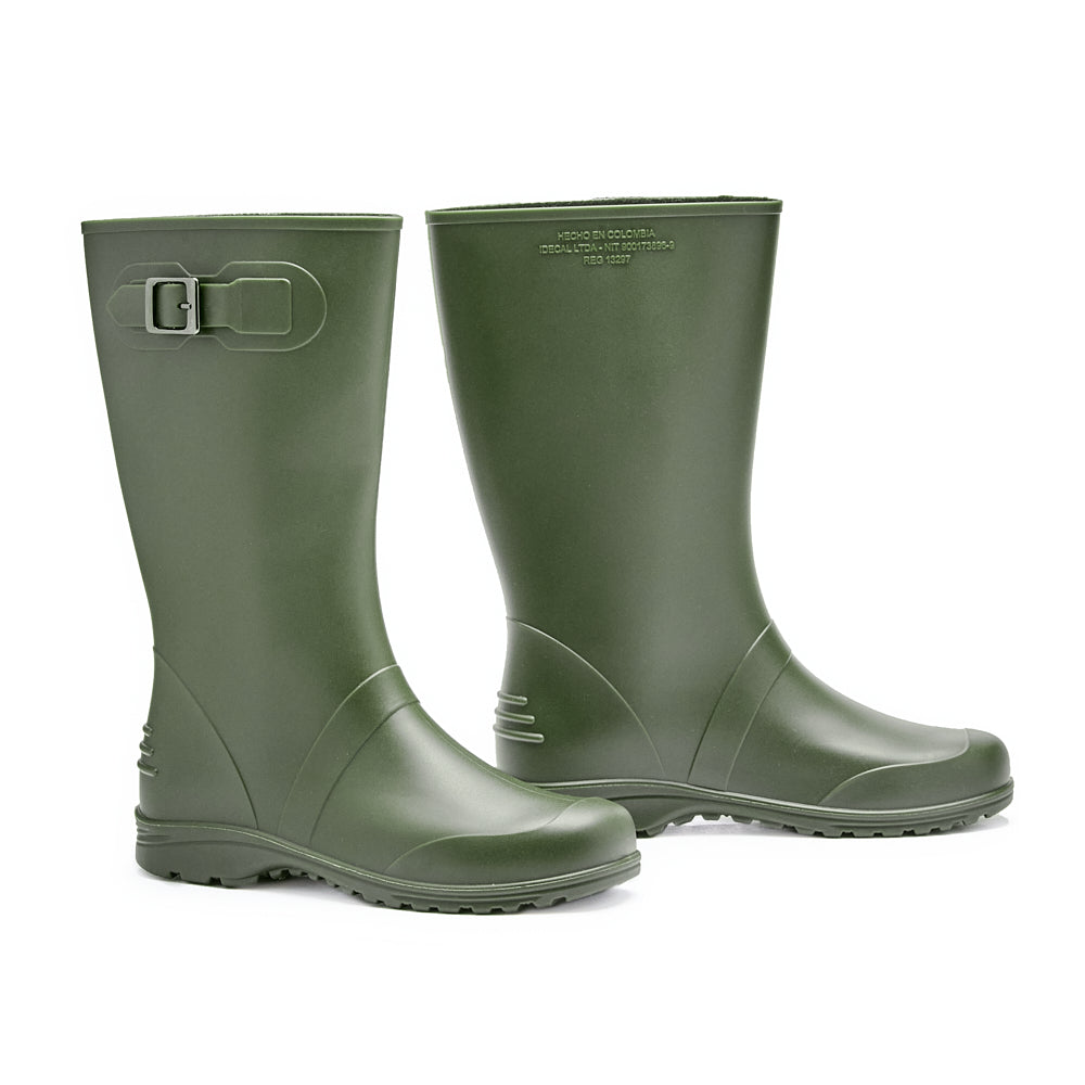 Bota de lluvia impermeable mujer verde Ginna