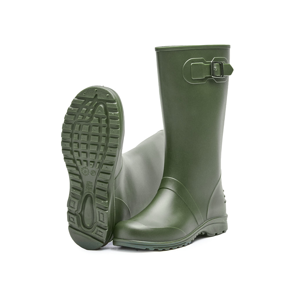 Bota de lluvia impermeable mujer verde Ginna