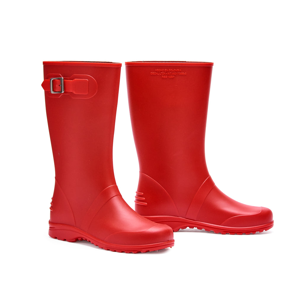 Bota de lluvia impermeable mujer rojo Ginna