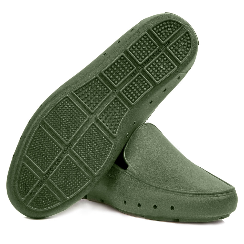 Mocasín resistente al agua verde Papattus