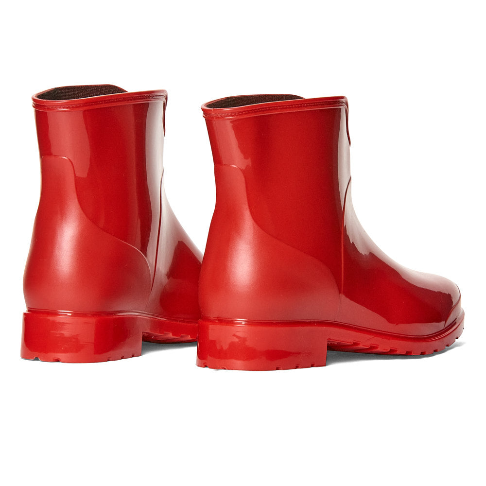 Botín impermeable mujer rojo Chelsea
