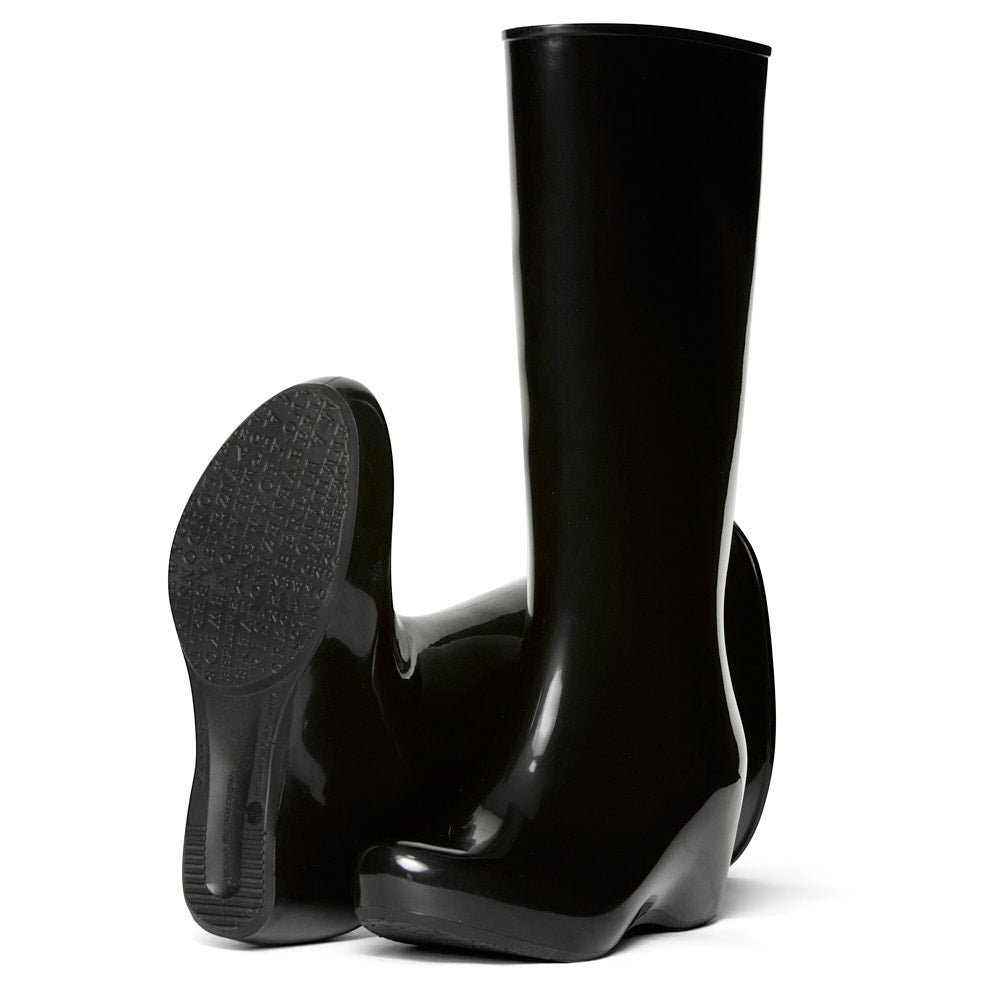 Bota de lluvia impermeable mujer negro Giulia